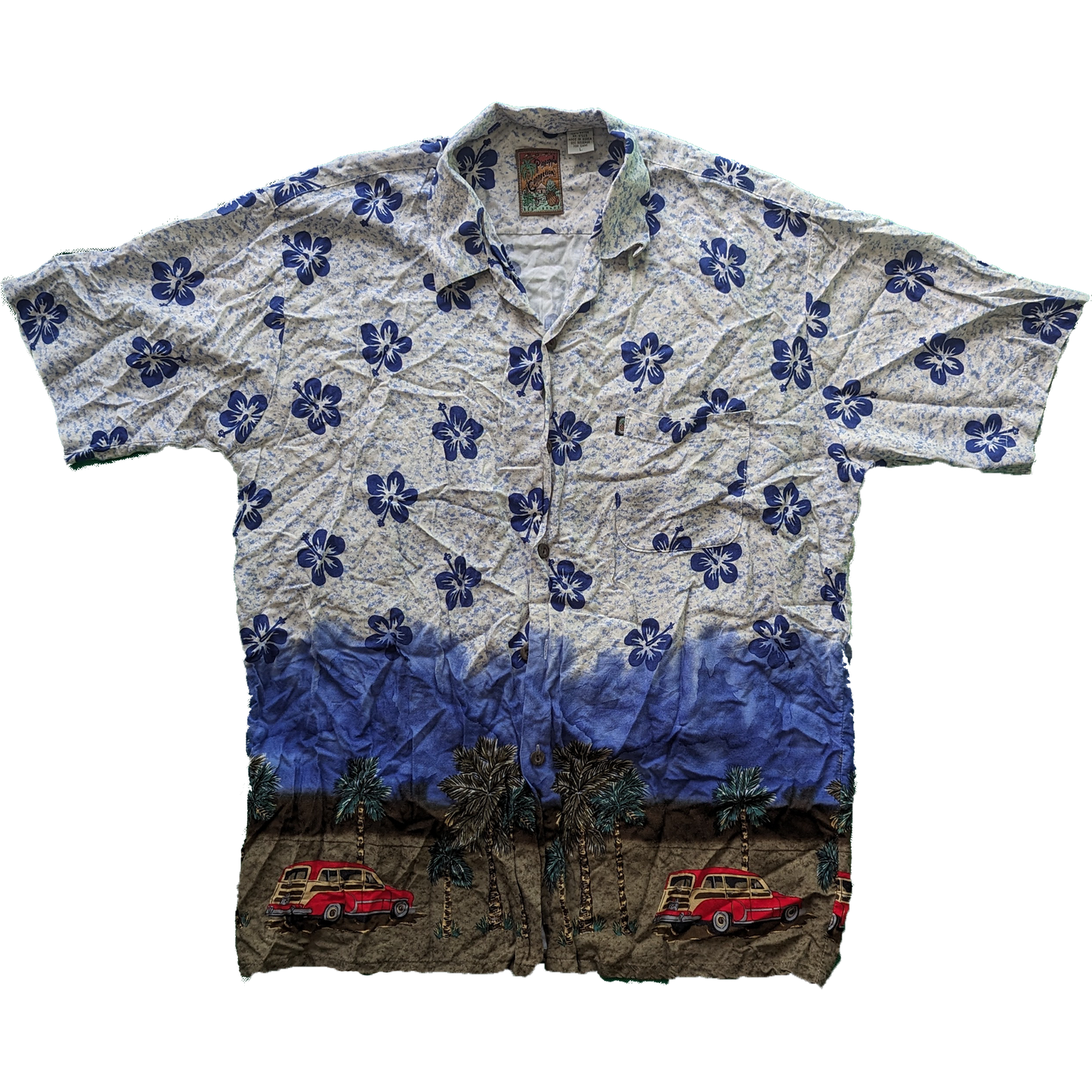Vintage Hawaiian Shirt - Automotive Beach Cruiser