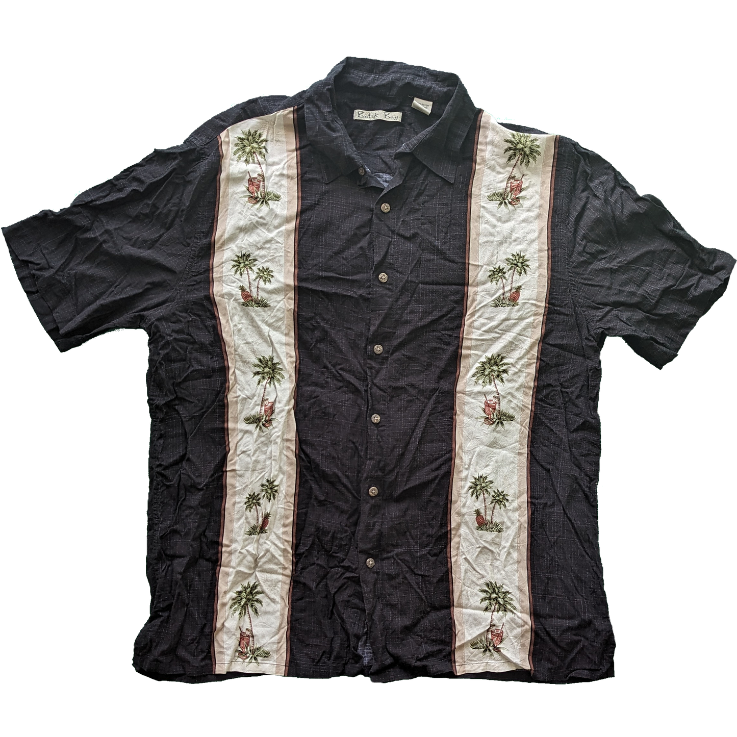 Vintage Hawaiian Shirt - Palm Tree Strip