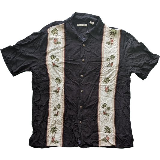 Vintage Hawaiian Shirt - Palm Tree Strip