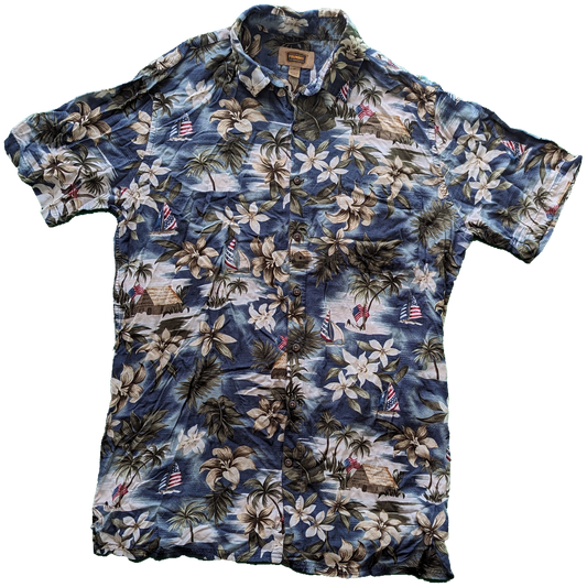 Vintage Hawaiian Shirt - US Army Floral
